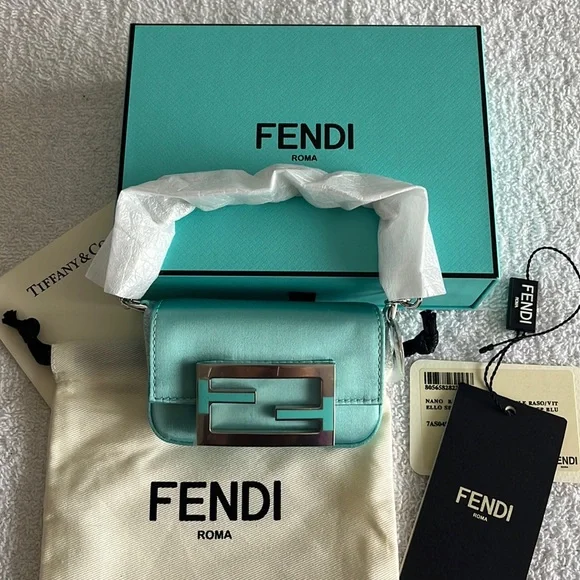 Fendi x Tiffany & Co. Nano Baguette Satin Charm Bag - Picture 4 of 17